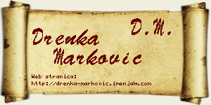 Drenka Marković vizit kartica